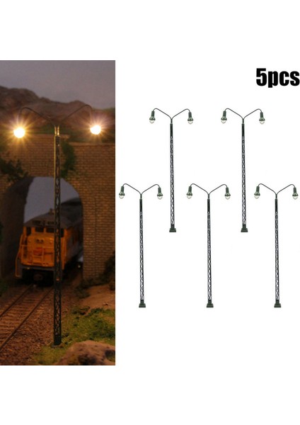 Adet Model Demiryolu Lambası Kafes Direk Işık Ho 1:87 Ölçekli LED Sokak Lambası Tren Düzeni Oyuncaklar Bahçe Dekorasyon El Sanatları (Yurt Dışından)
