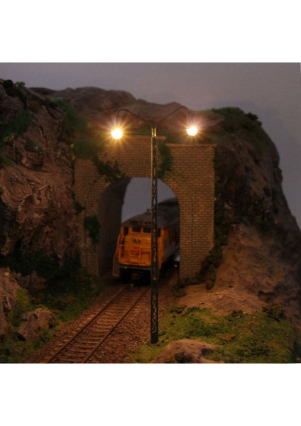 Adet Model Demiryolu Lambası Kafes Direk Işık Ho 1:87 Ölçekli LED Sokak Lambası Tren Düzeni Oyuncaklar Bahçe Dekorasyon El Sanatları (Yurt Dışından)