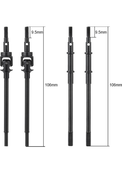 2 Adet Çelik Metal Arka Aks Tahrik Mili Cvd Eksenel SCX10 Iı 90046 1/10 Rc Paletli Araba AR44 Aks Yükseltme Parçaları (Yurt Dışından) fırsatları