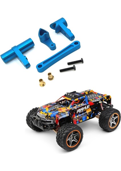 Wltoys 104009 104016 104018 12401 12402-A 12403 12404 12409 Yükseltme Parçaları Için Metal Direksiyon Grubu, Mavi (Yurt Dışından)