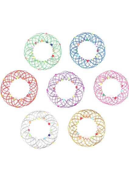 7 Adet Sihirli Mandala Çiçek Sepeti Oyuncak Sihirli Döngüler Tel Fidget Oyuncak Esnek Sepet Yumuşak Büyülü Oyuncaklar Yetişkinler Için Çocuklar (Yurt Dışından)