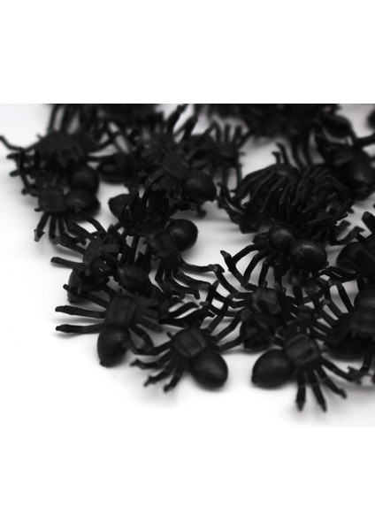 50X Plastik Siyah Örümcek Trick Oyuncak Cadılar Bayramı Perili Ev Prop Dekor (Yurt Dışından)