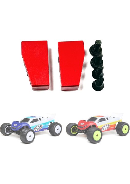 Losi 1/18 Mini-T 2.0 1/16 Mini-B Rc Kamyon Araba Yükseltme Parçaları Aksesuarları Için Metal Servo Montaj, Kırmızı (Yurt Dışından)