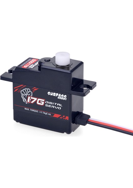 Aşmak Hobi S0017P 17G Plastik Dişli 1.8kg Dijital Servo Rc Uçak Robot 1/18 Kamyon Araba Tekne Kanal Uçak (Yurt Dışından)