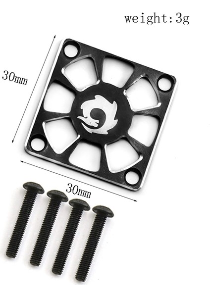 Alüminyum Alaşımlı Soğutma Fanı Kapağı 30X30MM Rc Motor Için Esc Elektrik Düzenleyici Fan Koruma Kapağı, Siyah (Yurt Dışından) fiyatları