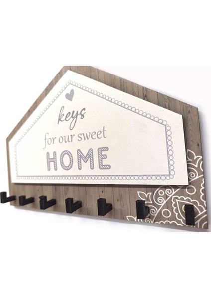 Gri Kahverengi Üçgen Keys For Home Askı Anahtarlık Dekor fırsatları