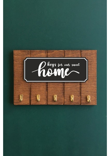 Ahşap Dekoratif Anahtar Askısı Askılık ve Anahtarlık