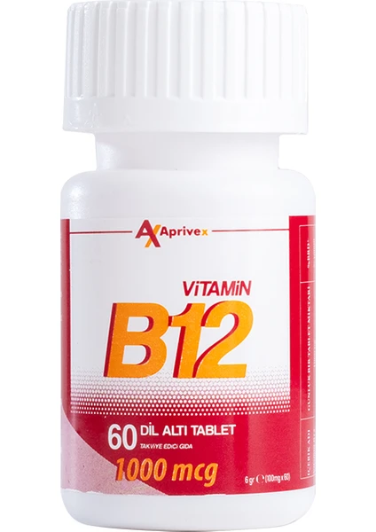 Vitamin B12 1000 mcg 60 Dilaltı Tablet