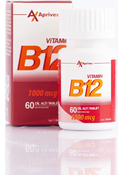 Vitamin B12 1000 mcg 60 Dilaltı Tablet