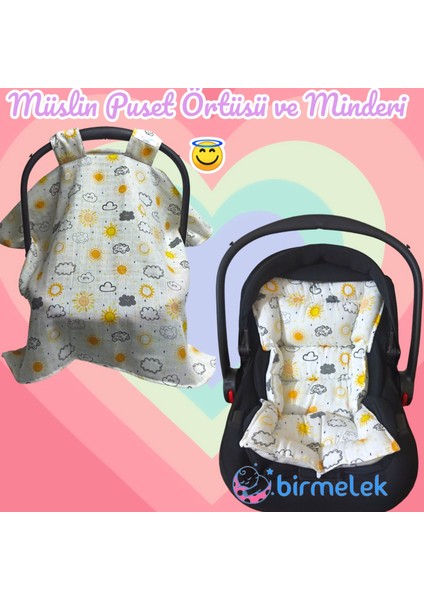 Bir Melek Müslin Puset Örtüsü ve Minderi