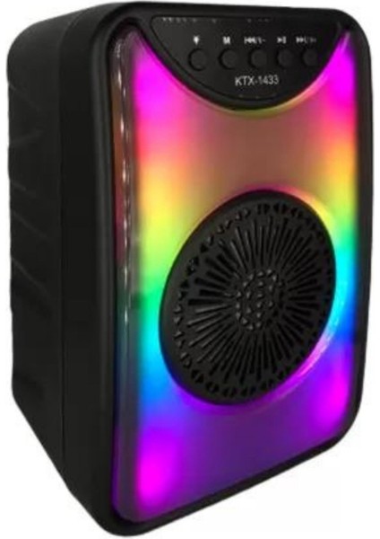 KTX-1433 Rgb Işıklı 4 Inç Fm Radyo Bluetooth USB Kablosuz Hoparlör fiyatları