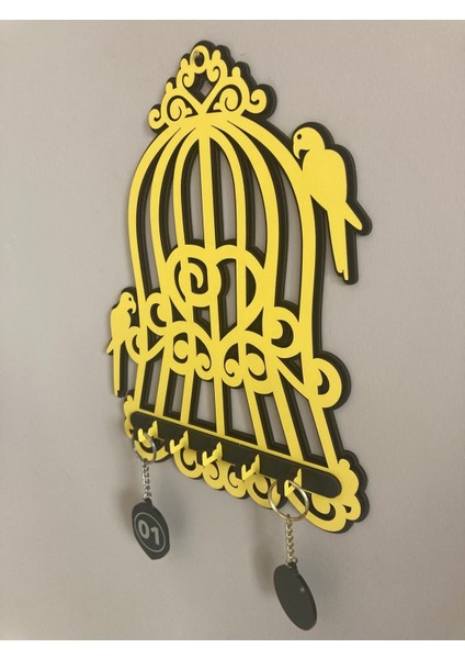 Ahşap Lazer Kesim Dekoratif Anahtarlık Askılığı modelleri