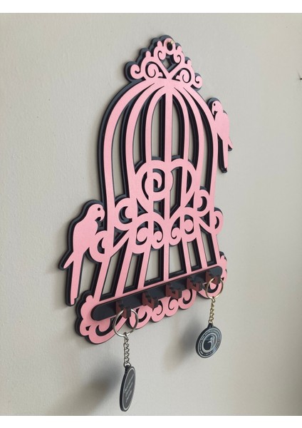 Ahşap Lazer Kesim Dekoratif Anahtarlık Askılığı