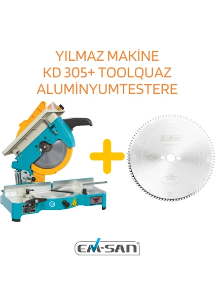 Yılmaz Makine Kd 305 Portatif Kesme Mak. (230V 1p)(Yeni)+Toolquazaluminyum Testere