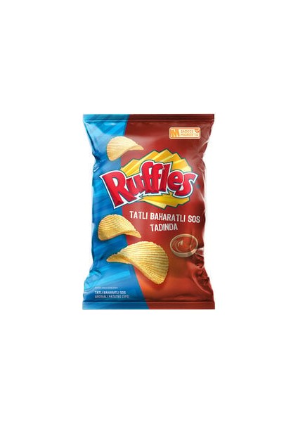 ( 2 Adet  ) Ruffles Tatlı Baharatlı Patates Cipsi Süper Boy 107 gr