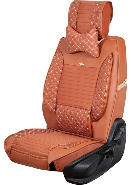 fiat Tempra Uyumlu Ön Arka 5 Li Set Yarı Deri Lotus Serisi Oto Koltuk Kılıfı Tarçın Renk indirimleri
