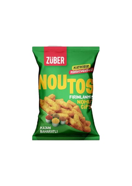 ( 2 Adet  ) Züber Noutos Fırınlanmış Nohut Cips Kajun Bah.