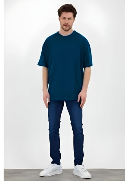 Bisiklet Yaka Oversize Unisex Düz T-Shirt fiyatları
