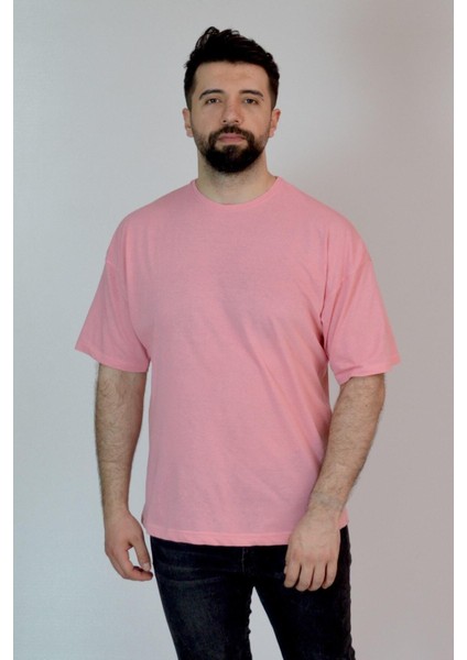 Bisiklet Yaka Oversize Unisex Düz T-Shirt fırsatları