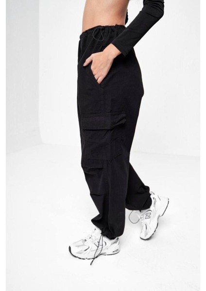 Unisex Pamuklu Tactical Beli ve Paçaları Lastikli Kargo Pantolon fırsatları