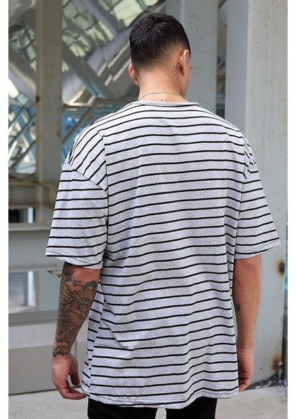 Erkek Oversize Çizgili Tshirt modelleri