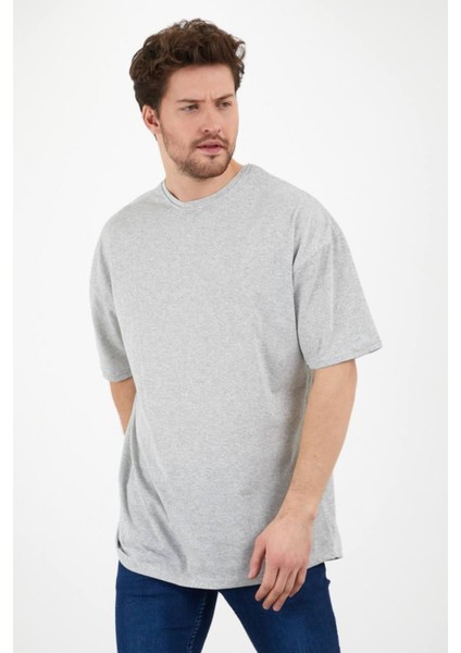 Saks Oversize Unisex Düz T-shirt