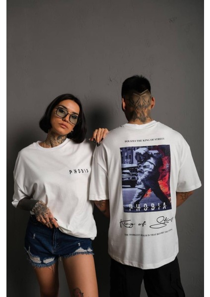 Oversize Unisex Kompakt Phobia T-Shirt