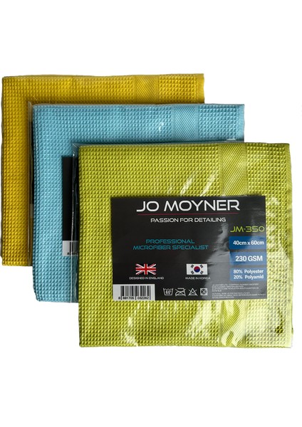 Jo Moyner Motorsiklet Temizlik Bezi Set 3'lü Mikrofiber Bez 40X60CM Kore'den Ithal