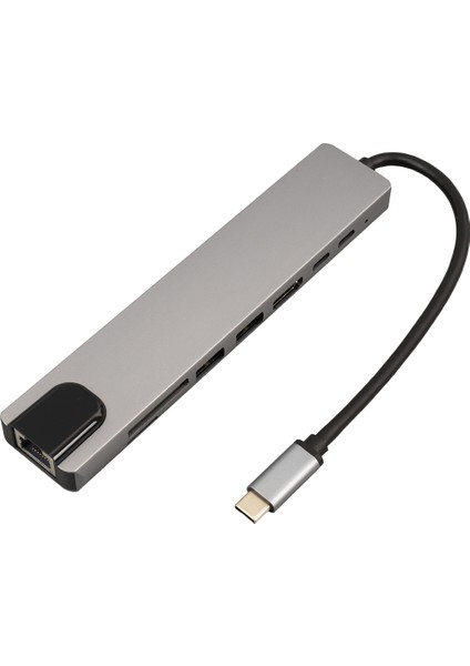 Powermaster Type-C 8ın1 HDMI Cok Fonksıyonlu USB 3.0 Dock Statıon