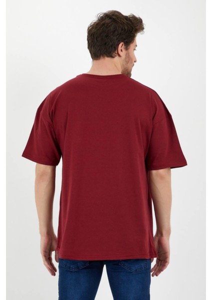 Saks Oversize Unisex Düz T-shirt