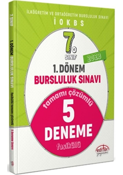 Editör 7. Sınıf 1. Dönem Bursluluk Sınavı Tamamı Çözümlü 5 Deneme