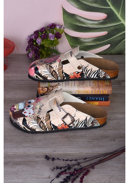 8011 Tatlı Baykuşlar Desenli Sabo Terlik modelleri