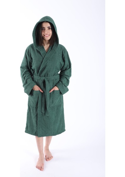 Kapüşonlu Yetişkin Bornoz