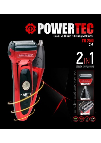 Tr 250 Günlük Sakal ve Burun Kılı Tıraş Makinesi modelleri