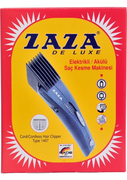 De Luxe Kablolu Kablosuz Şarjlı Tıraş Makinesi
