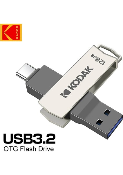 128Gb.K273 Type-C ve USB 3.2 Type-C Girişli Tüm Cihazlara İphone 15 Serisine Uygun Yüksek Hızlı Usb Otg Flash Bellek Çift Giriş Metal Sağlam Orjinal