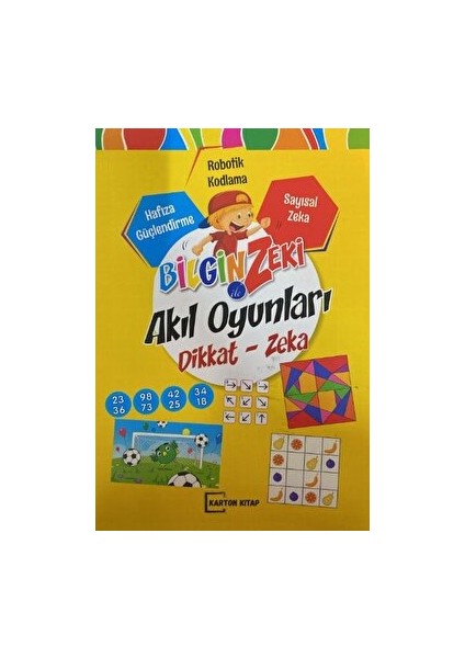 Bilgin Zeki ile Akıl Oyunları Dikkat Zeka - Sarı Seri