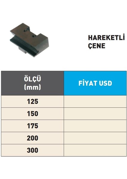 125MM Krasnic Süper Hassas Tezgah Mengene Hareketli Çene