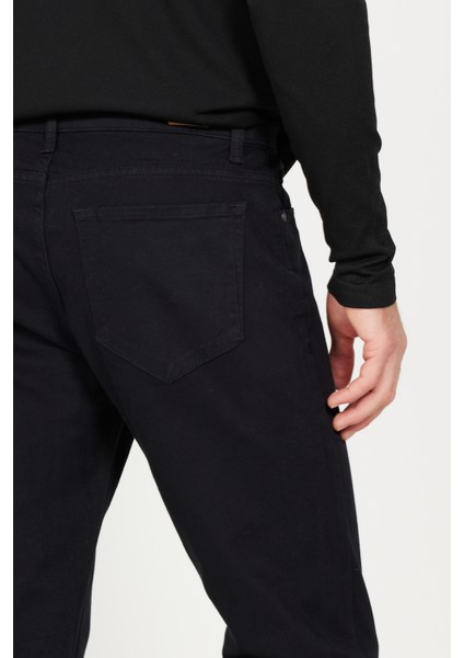 ALTINYILDIZ CLASSICS Erkek Siyah Slim Fit Dar Kesim 5 Cep Pamuklu Esnek Pantolon