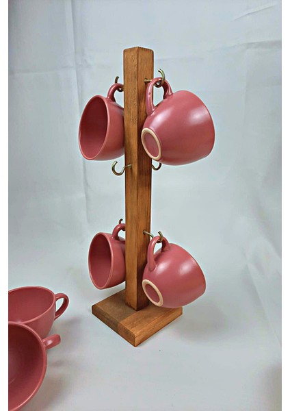 Ahşap Dekoratif Tasarım Bardak Askılığı 6 Kancalı Askılık modelleri
