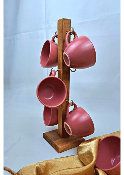 Ahşap Dekoratif Tasarım Bardak Askılığı 6 Kancalı Askılık fırsatları