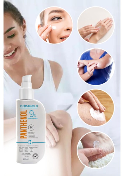 Panthenol Yüz El ve Vücut Bakım Losyonu %9 Panthenol Nemlendirici Krem 200 ml fırsatları