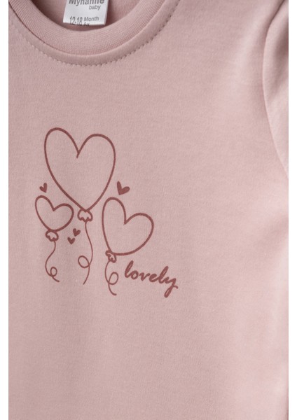 Kalpli Ayıcık Baskılı Emprime Pijama Takım 2397