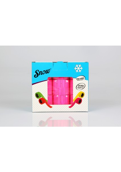 Snow Fıyat Etiketi Pembe 600’lü Sarım 36 Rulo