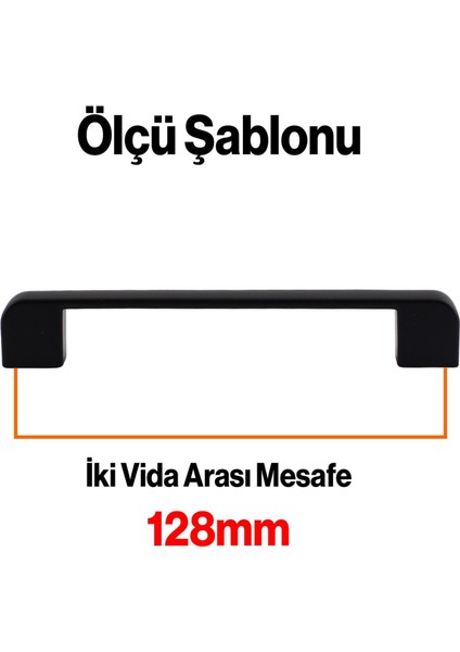10 Adet Gölcük Oval (128 mm - 12.8 cm) Siyah Metal Mobilya Mutfak Kulbu Çekmece Dolap Kulpu Dolabı Kulpları
