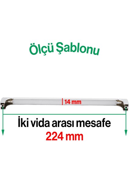 Side 224 mm Çekmece Dolap Kulpu Mobilya Dolabı Kulpları Mutfak Kulbu Metal Kulp Krom Renk 224 mm fırsatları