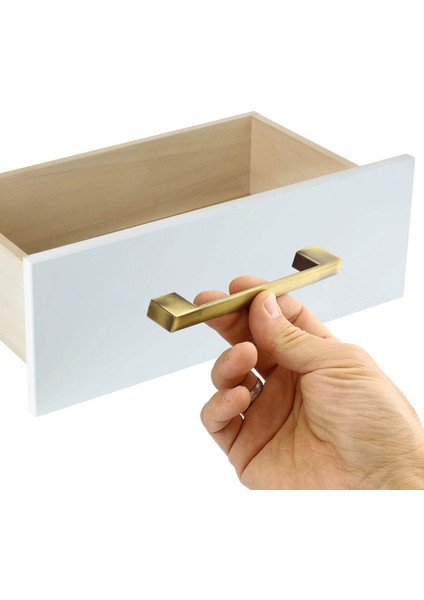 Gölcük Düz (128 mm - 12.8 cm) Metal Antik Sarı Mobilya Mutfak Çekmece Dolabı Dolap Kapak Kulbu Kulpları