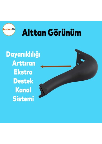 Sehpa Masa Puf Tabure Ünite Baza Koltuk Ayağı Mobilya Ayakları Ayağı Metal Ayakları 20 Cm Siyah