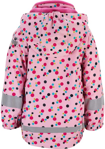 Kız Çocuk Polar Astarlı Yağmurluk Pembe