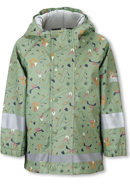 Erkek Çocuk Penye Astarlı Yağmurluk Yeşil